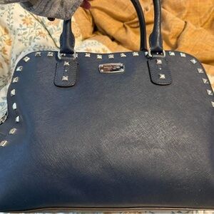 Michael Kors Blue Studded Satchel